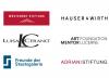 Logos der Wüstenrot Stiftung, Hauser & Wirth, Luisa Cerano, Artmentorfoundation, Freunde der Staatsgalerie und Adrianistiftung