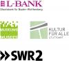 Logos von L-Bank, Museumspass, Kultur für Alle und SWR2
