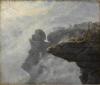 Landschaftsbild von Carl Gustav Carus mit dem Titel Nebelwolken in der Sächsischen Schweiz, entstanden um 1828